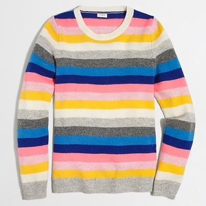 J. Crew | NEW Multicolored Teddie Striped Sweater